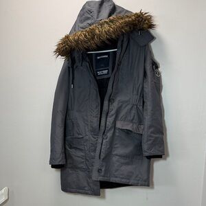 Parka with Broken Zipper and Ten Years of Wear and Tear - Warm! Abercrombie Coat